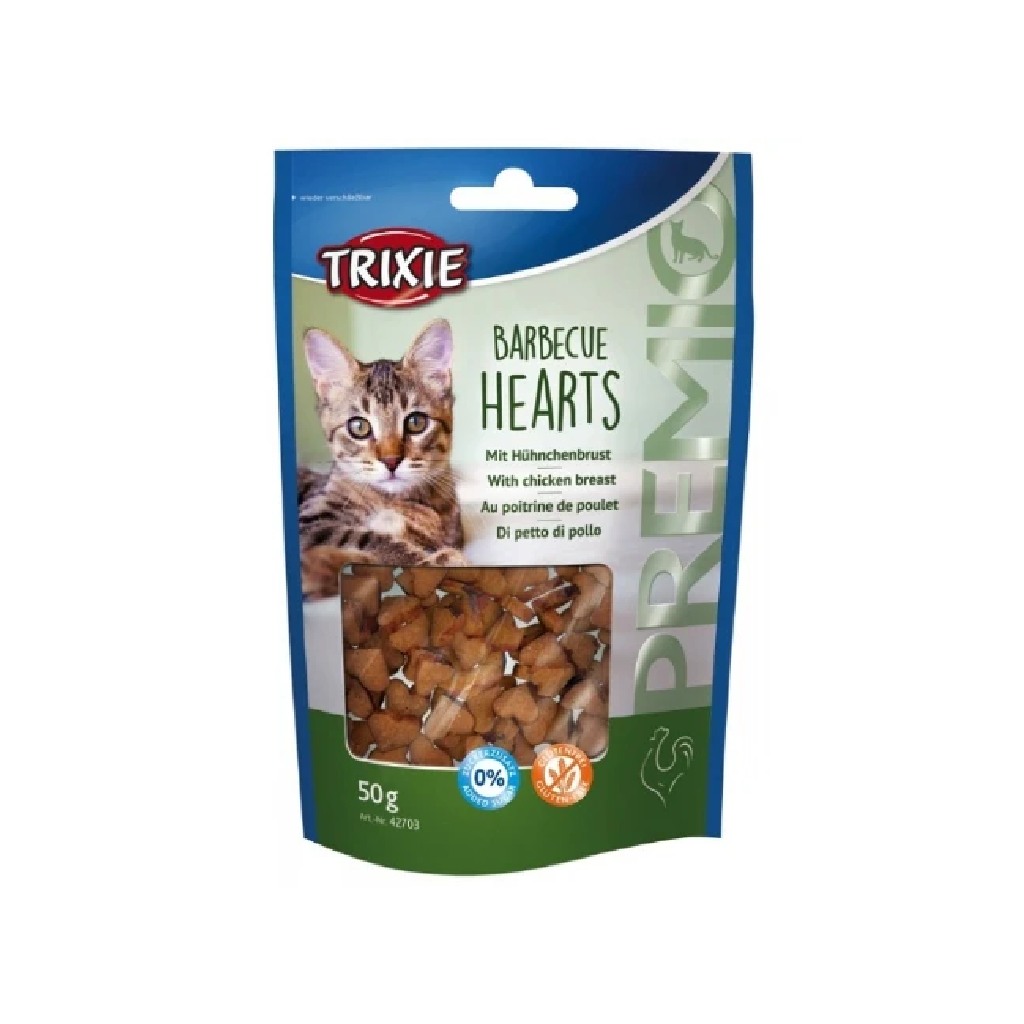 Trixie premio Barbecue hearts cat treats 50 gm