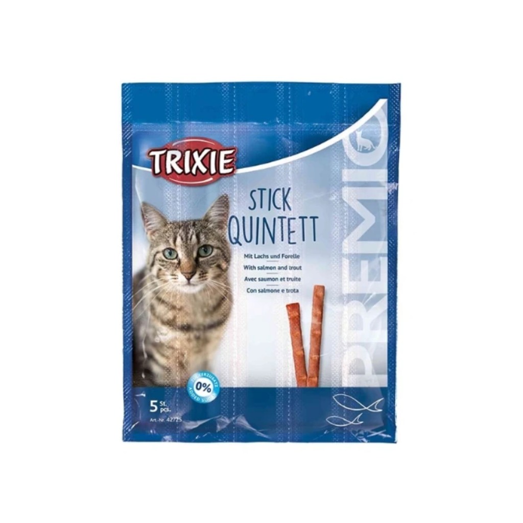 Trixie premio stick quintett salmon & trout cat treats 25 gm