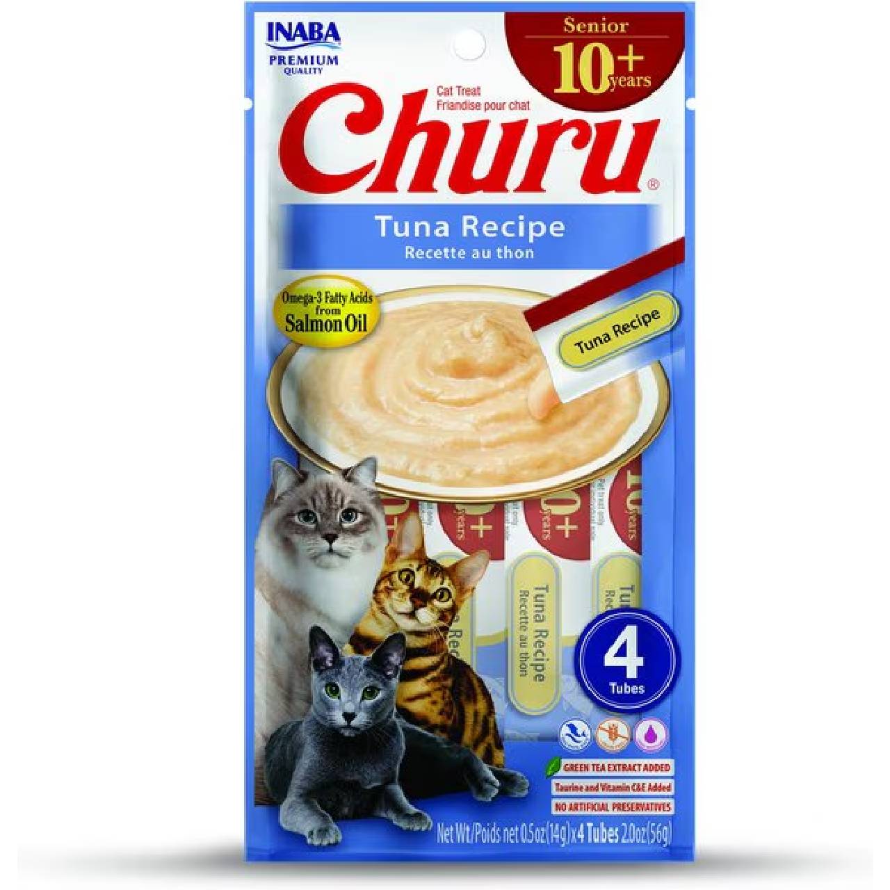 Inaba Churu For Senior Cat Treats Tuna Recipe 4PCS/PK