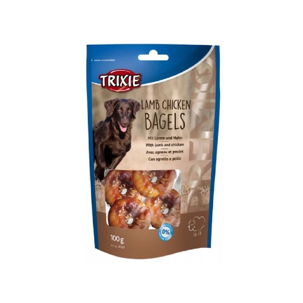 Trixie premio lamb chicken bagels dog treats 100 gm