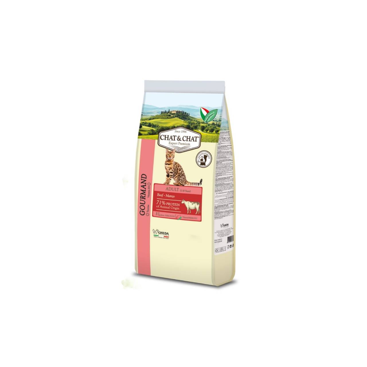 Chat & Chat Adult Cat dry  Food with Beef 14 Kg