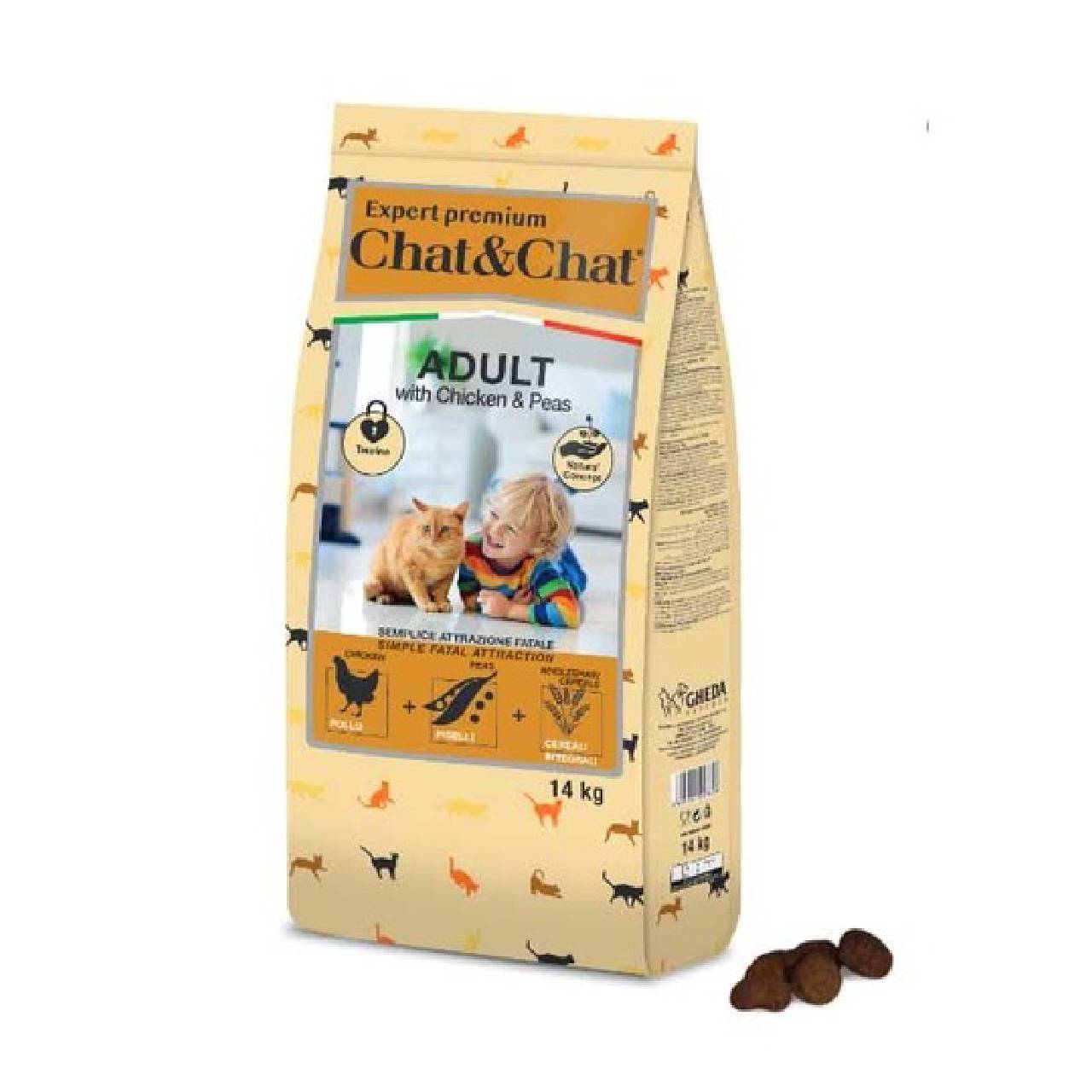 Chat&Chat Adult With Chicken & peas 2 kg